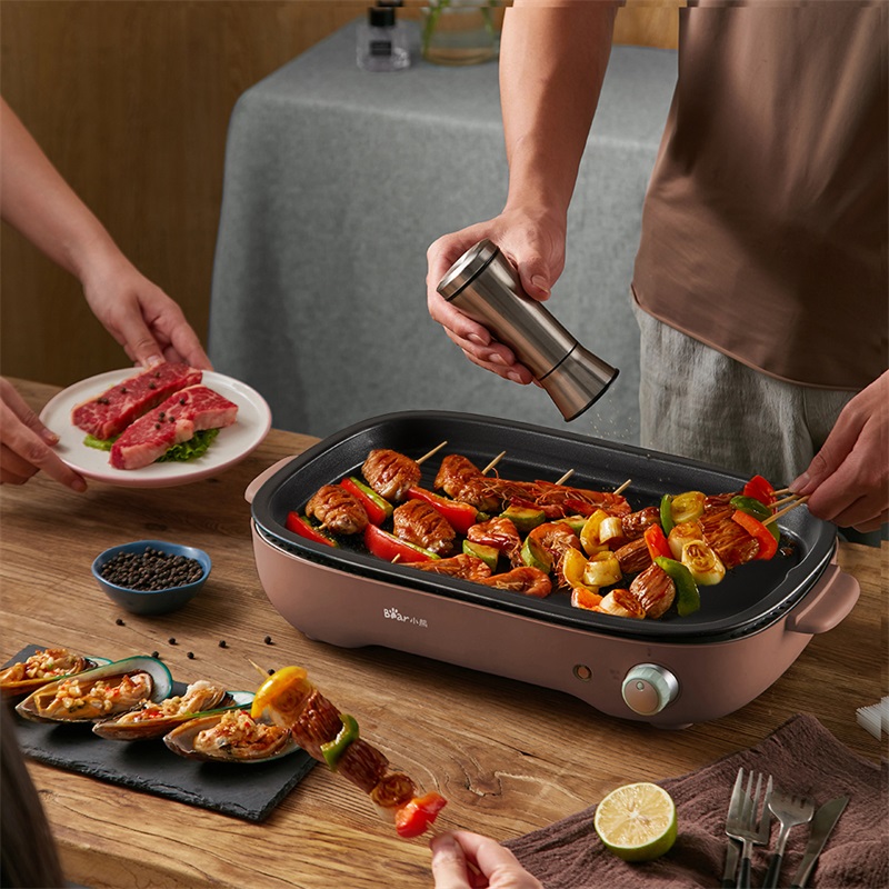 Electric Grill with Detachable Plate