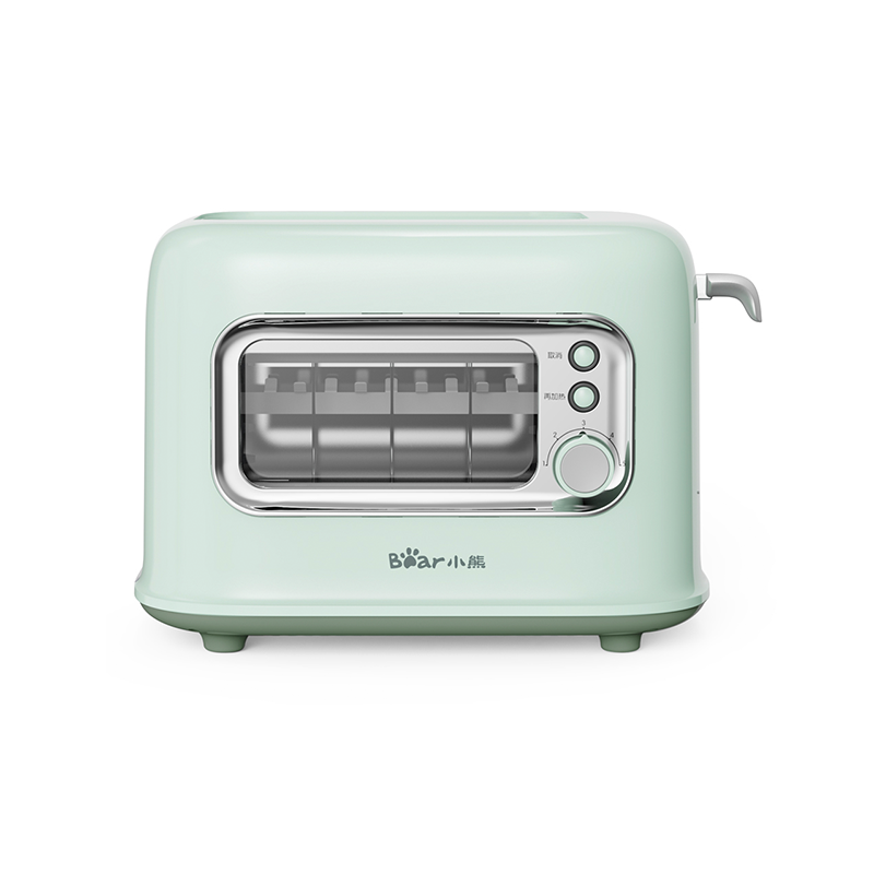 Visible Glass Window 2 Slice Mini Bread Toaster